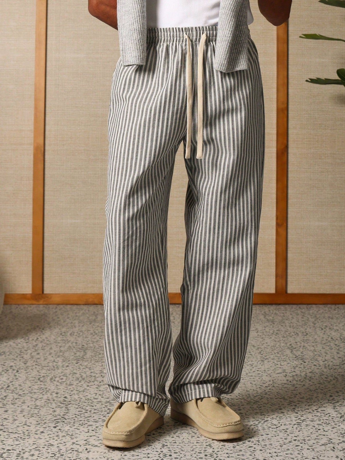 Liam - Pantalon skateur décontracté à rayures