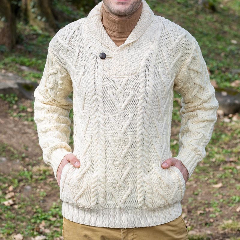 Cole – Gilet en laine torsadée Old Money pour hommes