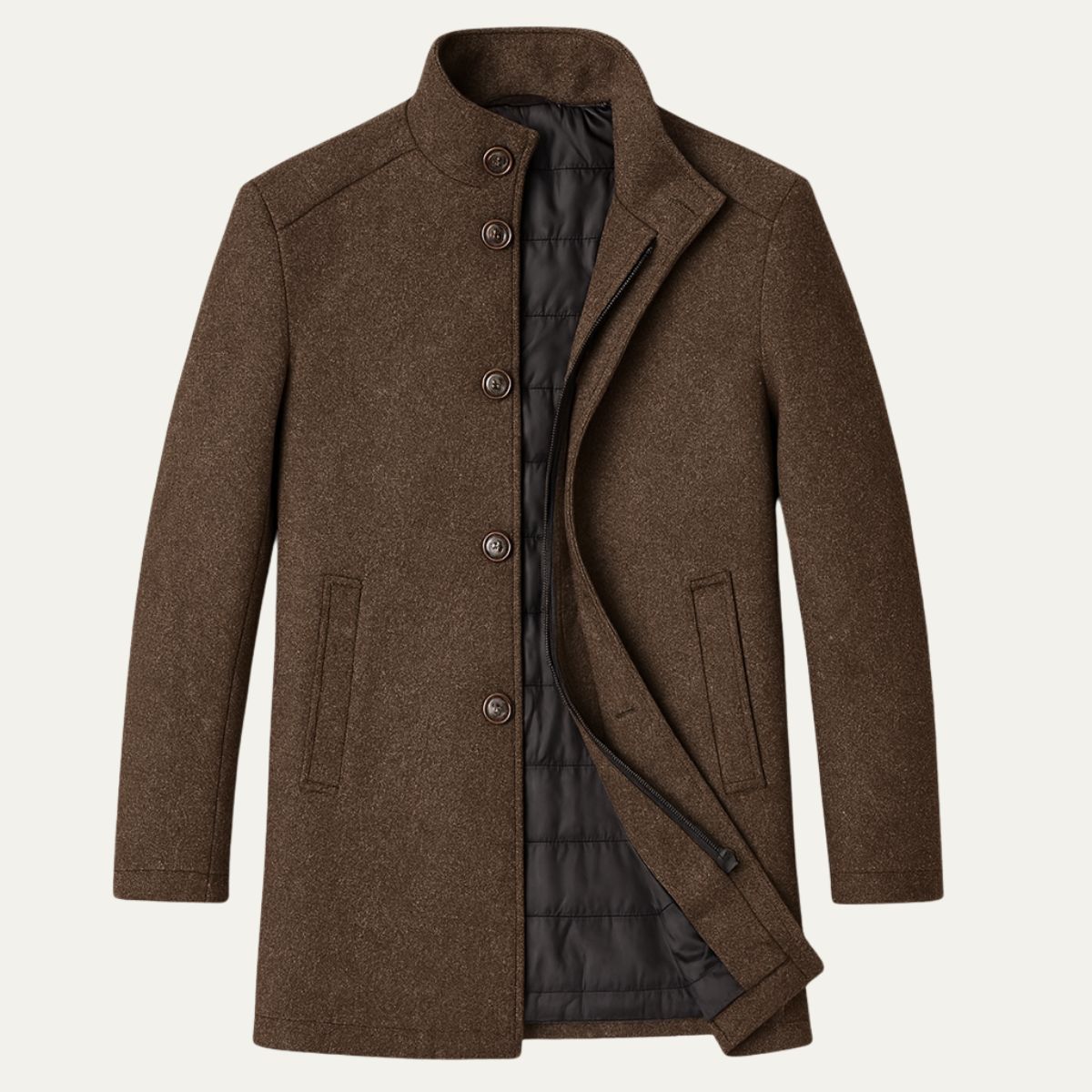 Manteau en Laine Viennois – Trench-coat Classique Long pour Homme