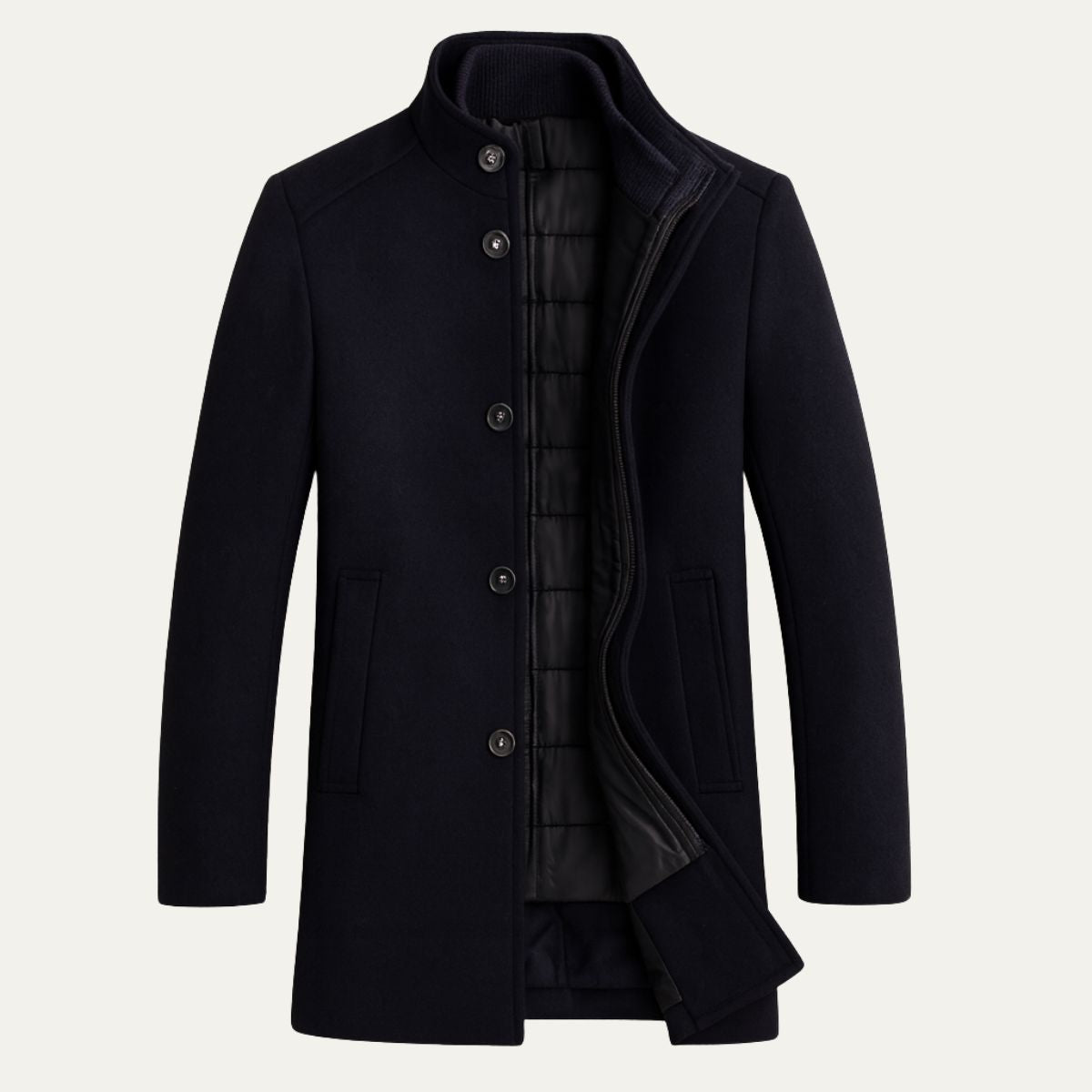 Manteau en Laine Viennois – Trench-coat Classique Long pour Homme