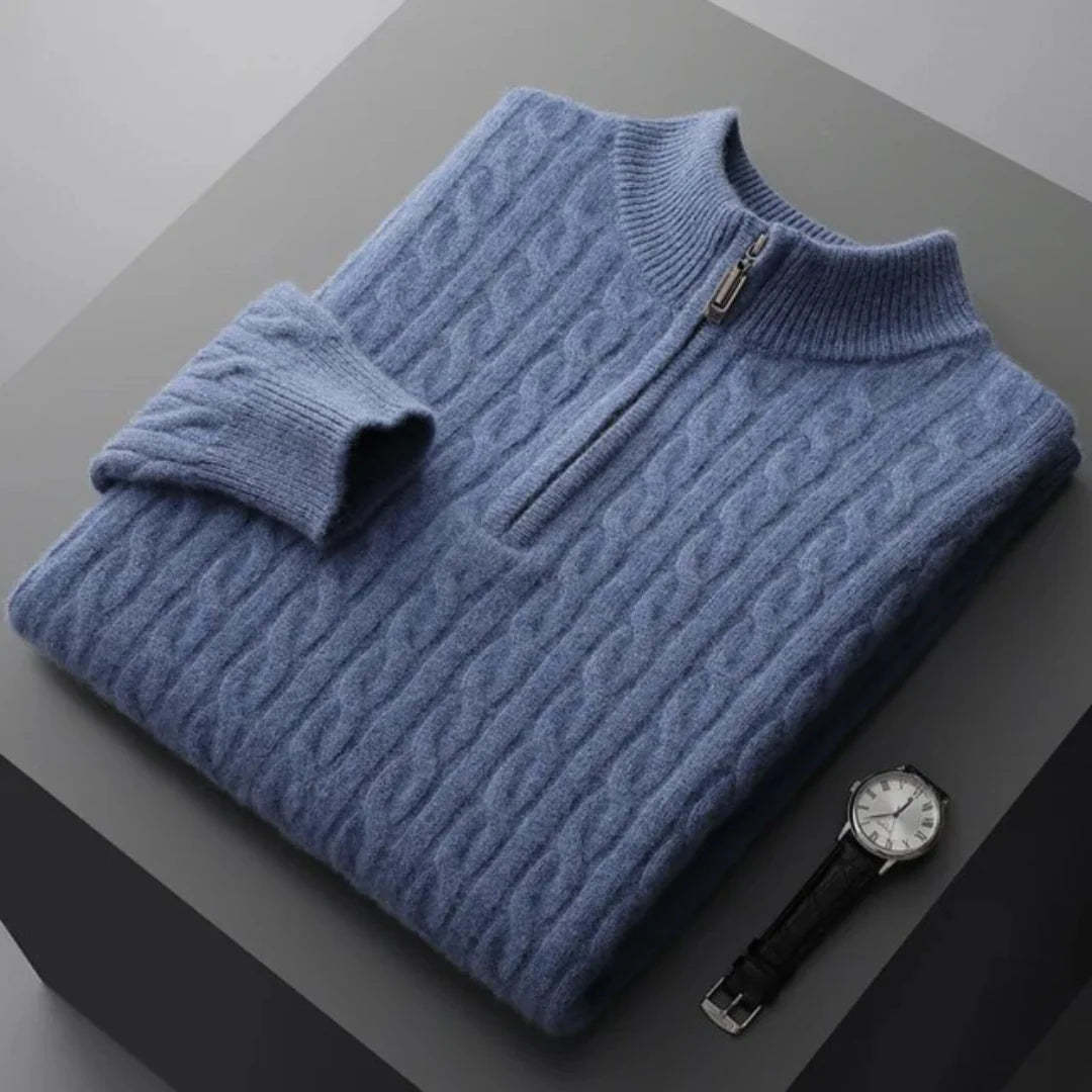 Maison Clément Paris | Demi-zip tissé en cachemire Deneb