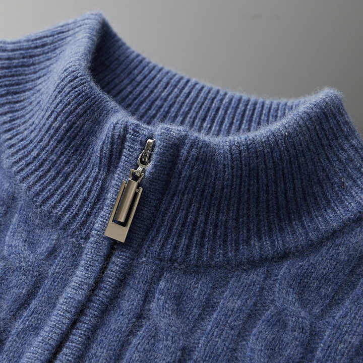 Maison Clément Paris | Demi-zip tissé en cachemire Deneb