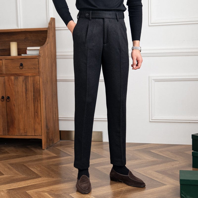 Davide - Pantalon en laine décontracté