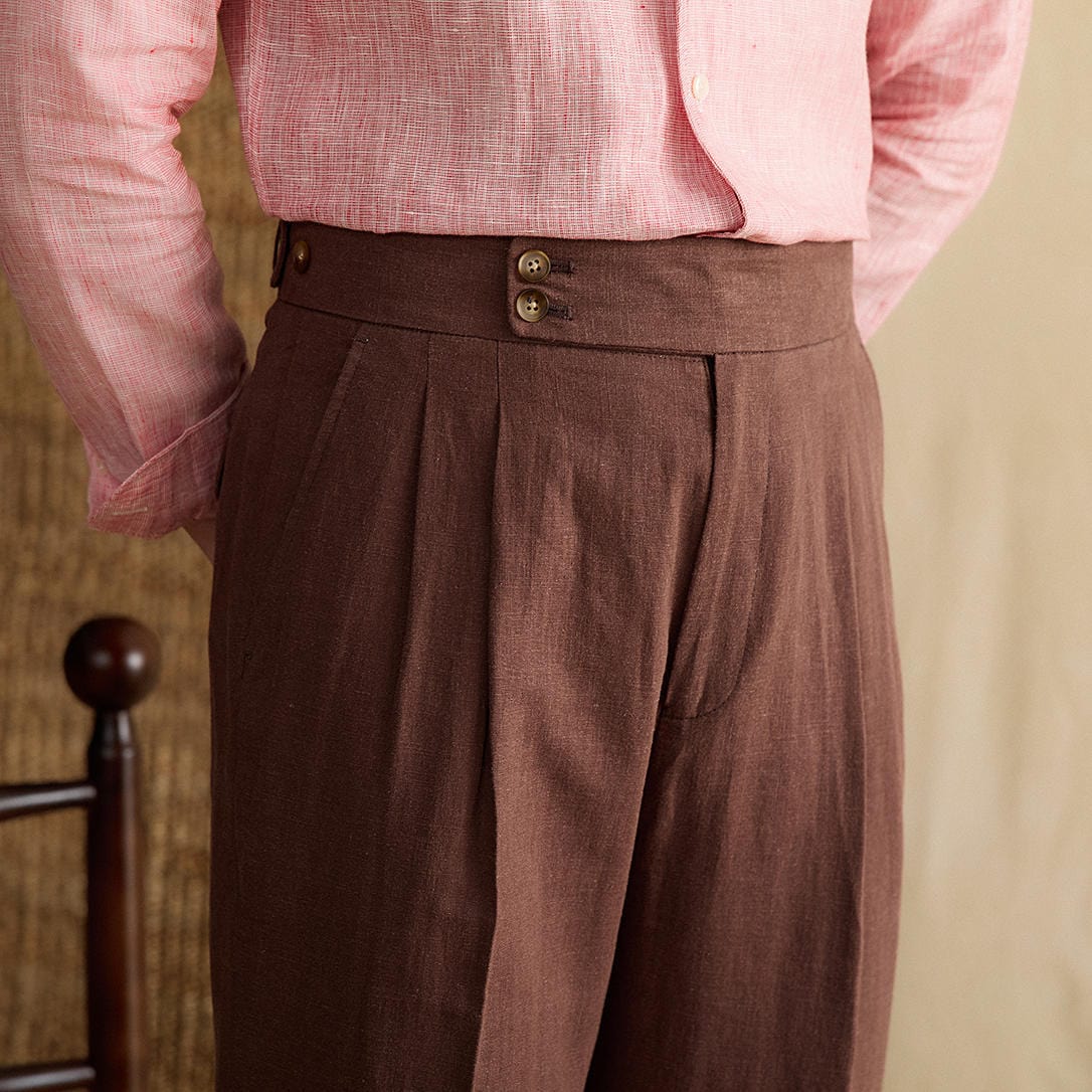 George - Pantalon droit en lin