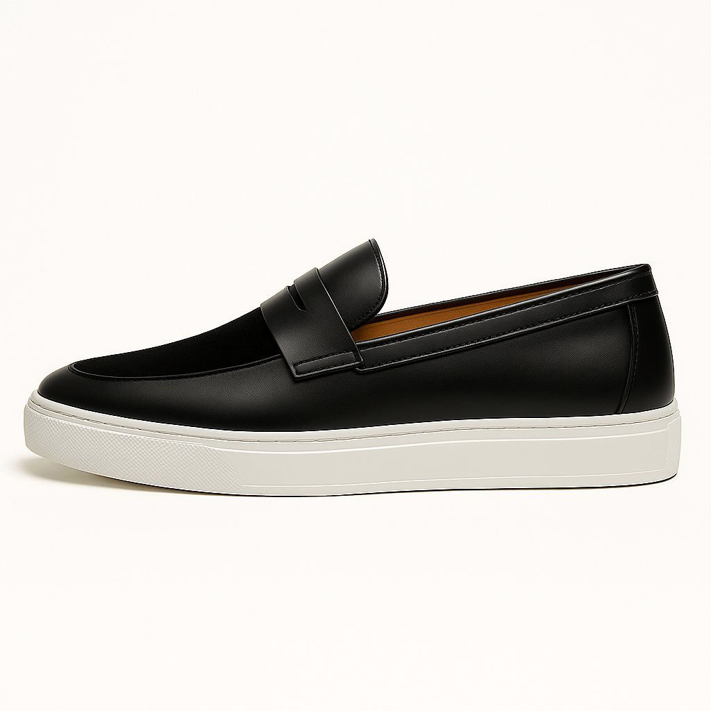 Napoli – Mocassins Homme en Daim Noir – Loafers Modernes