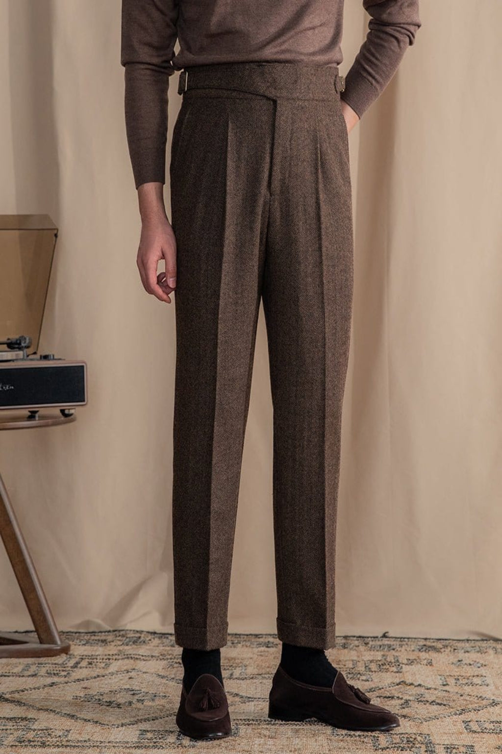 Fabrizio - Pantalon en laine Old Money pour hommes