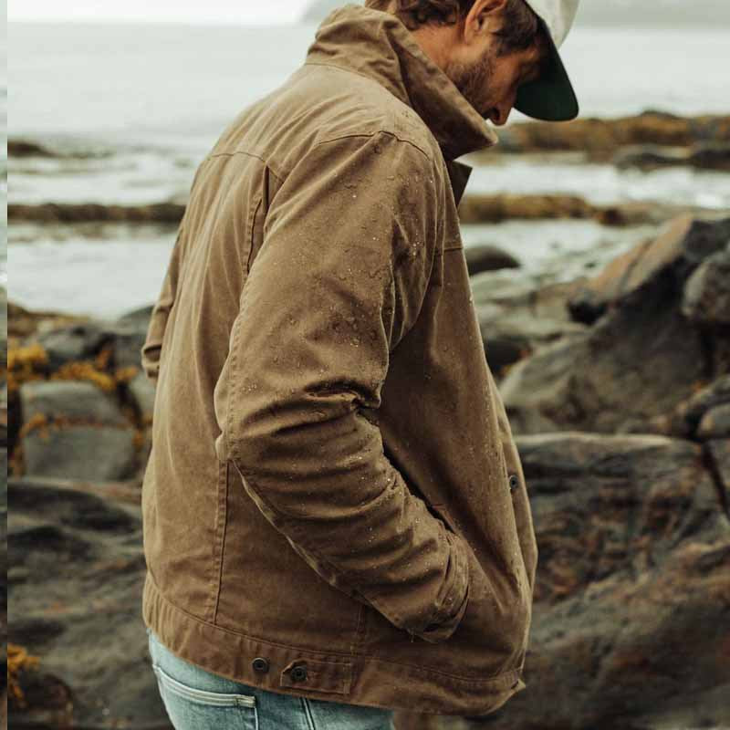 Veste d'hiver utility moderne pour hommes - Marron