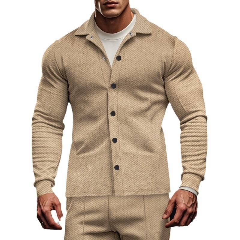 Chemise-veston en twill décontractée pour homme – Veste overshirt intemporelle avec boutons pour l'hiver