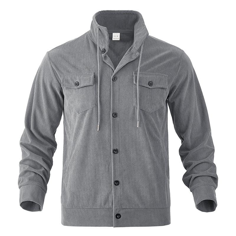 Veste d'hiver cargo en corduroy stylée – Veste intemporelle pour homme à poches multiples