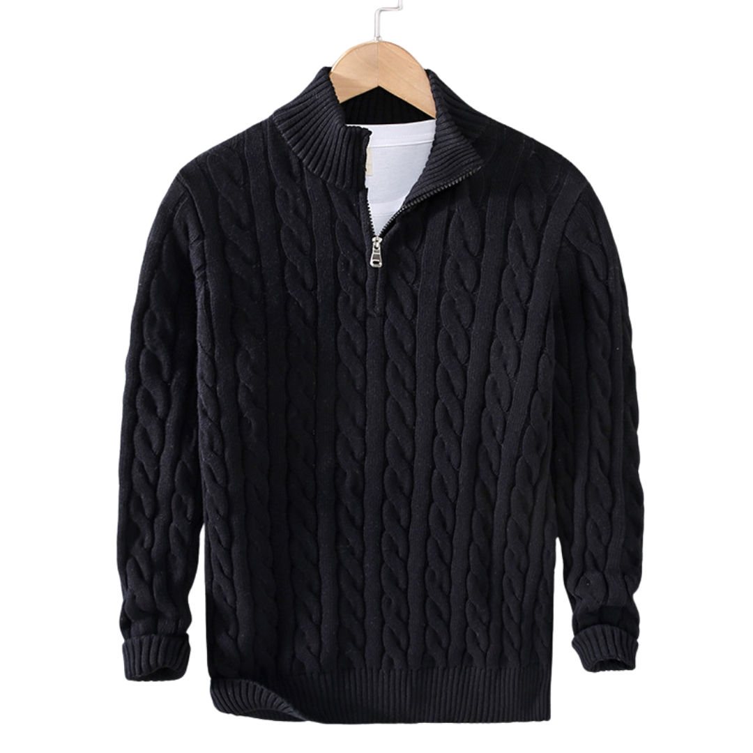 Old Money - Sweat à fermeture éclair avec motif pour hommes