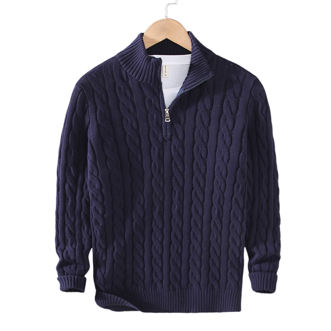 Old Money - Sweat à fermeture éclair avec motif pour hommes