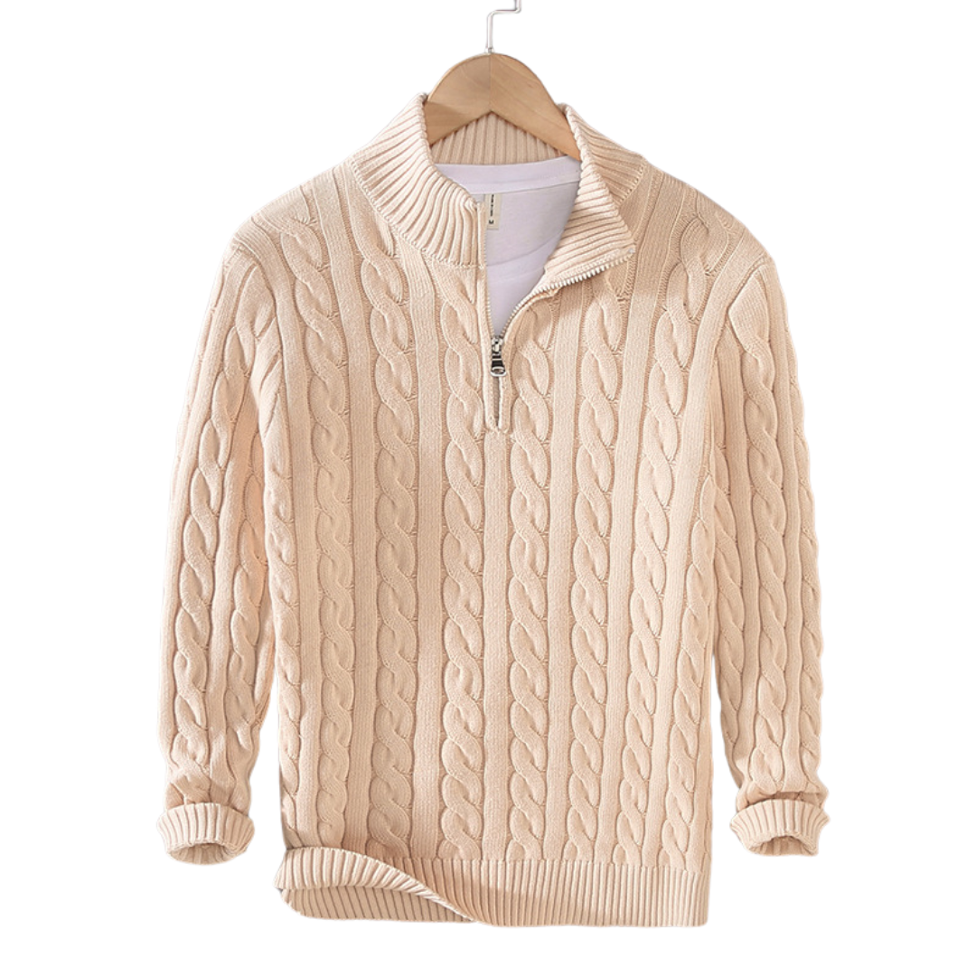 Old Money - Sweat à fermeture éclair avec motif pour hommes