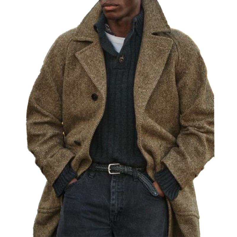 Heren Vintage Winterjas Bruin - Manteau d'hiver vintage pour homme brun