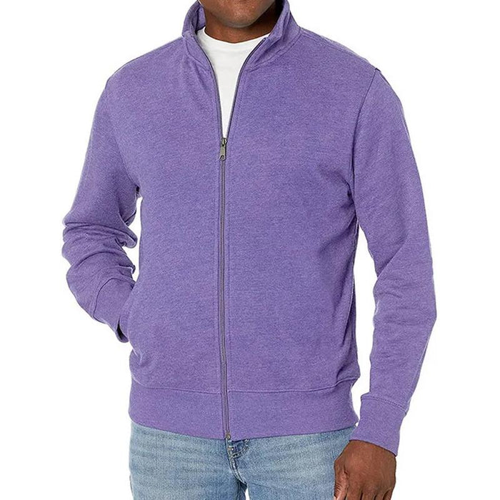 Veste classique à fermeture éclair complète pour hommes