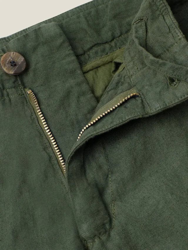 Hugh - Pantalon en lin coupe décontractée