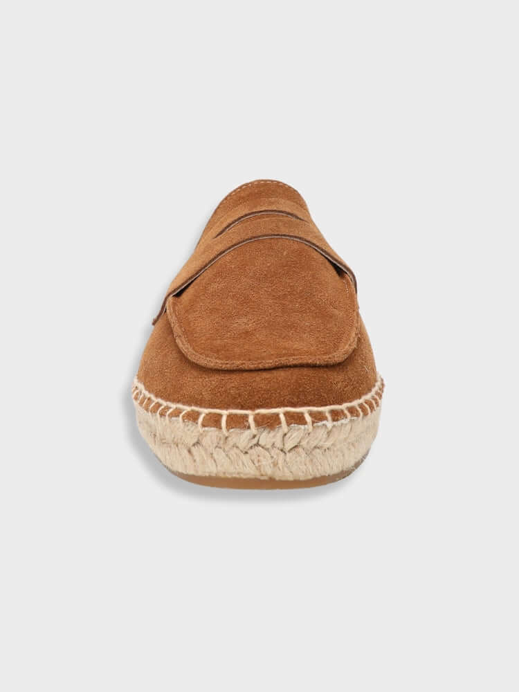 Kastanjebruine Suède Loafers voor Mannen met Jute Zool – Comfortabele Zomerloafers met Tijdloze Elegantie 3