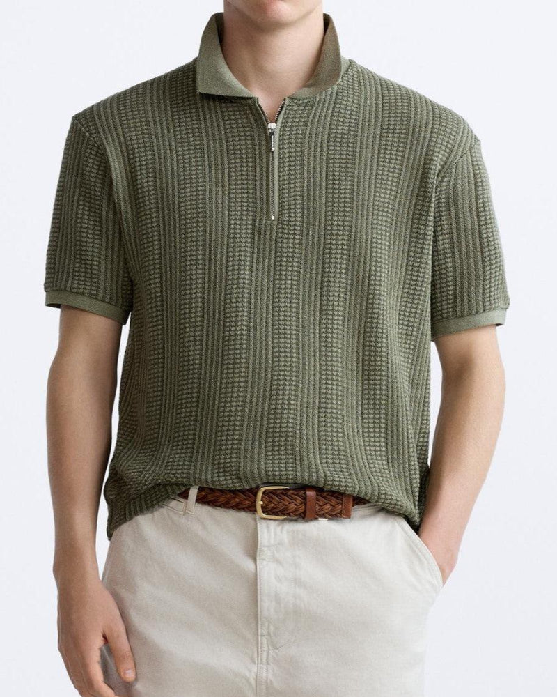 Polo Homme à Fermeture Éclair Légère Style Old Money | Maison Clément Paris