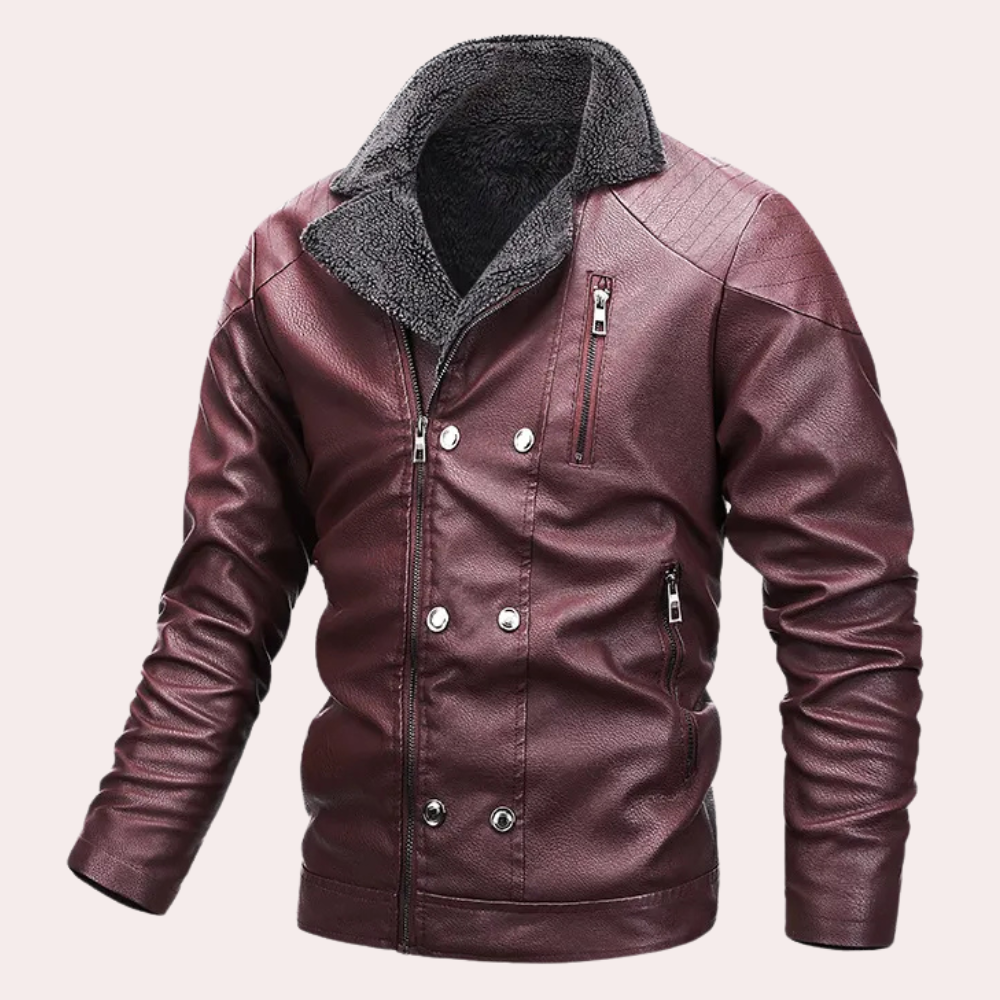 Torcuato - Manteau d'Hiver Moderne en Cuir pour Hommes 2025