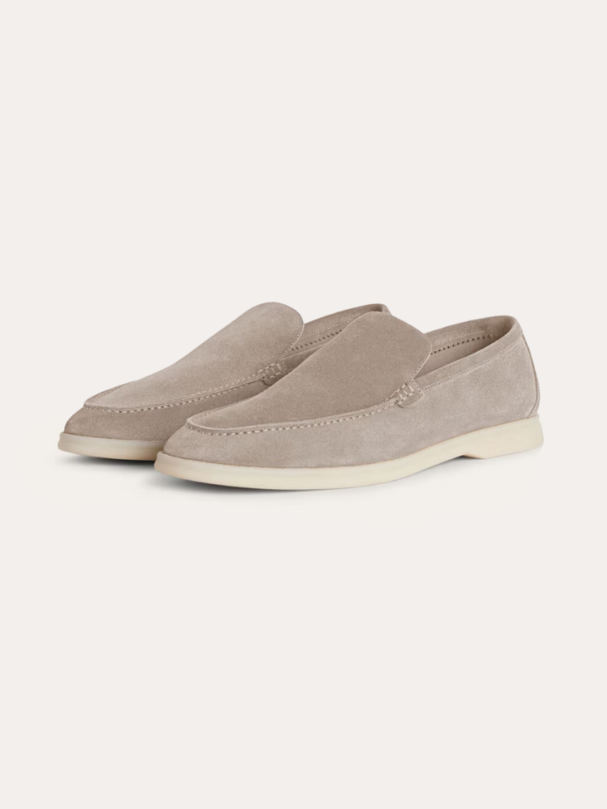 Nori - Loafers en suède beige classiques 2025