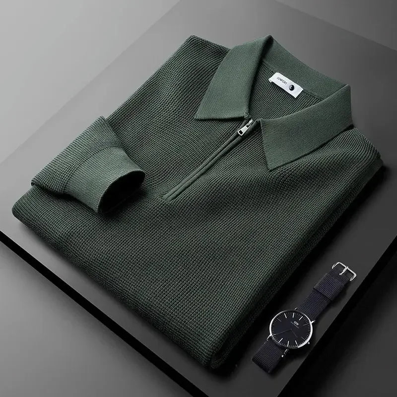 Pull homme élégant avec fermeture éclair