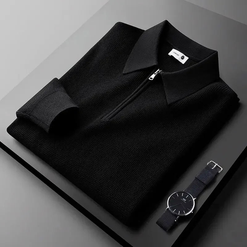 Pull homme élégant avec fermeture éclair