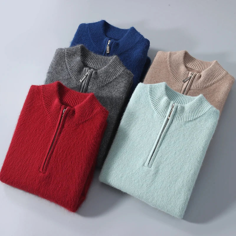 Pull zippé en cachemire de Genève