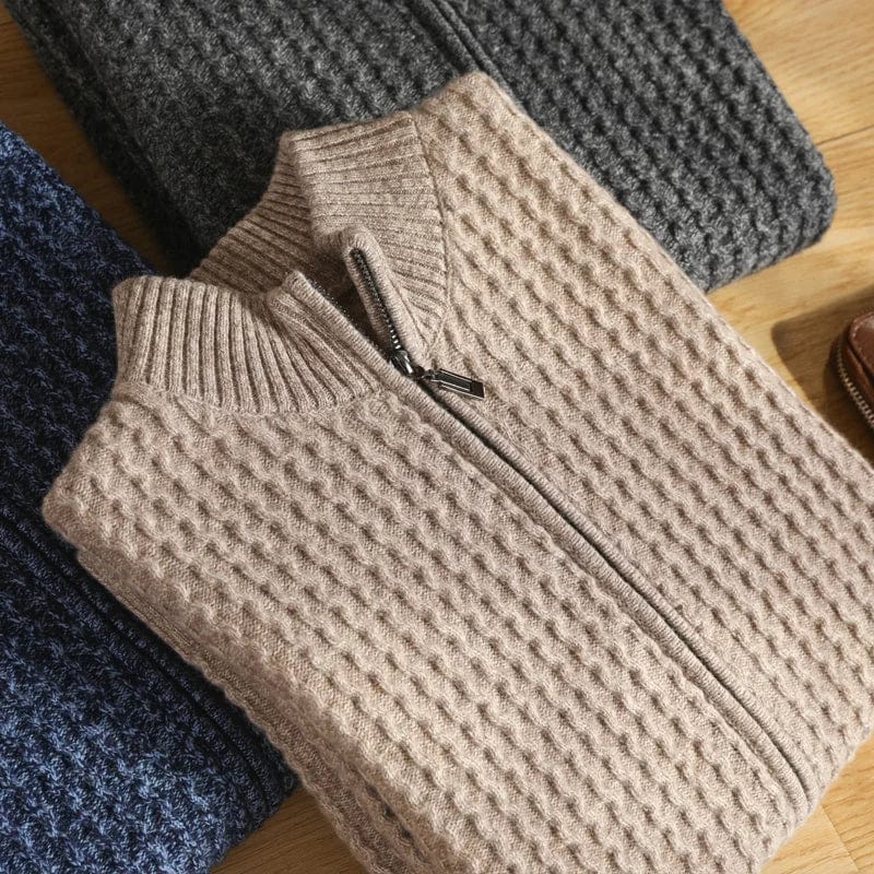Quentin – Cardigan en laine tricoté Old Money pour hommes 2025