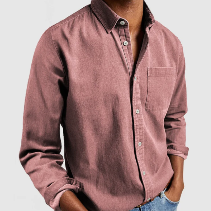 Chemise en Jean Décontractée pour Homme | Mélange de Coton Doux