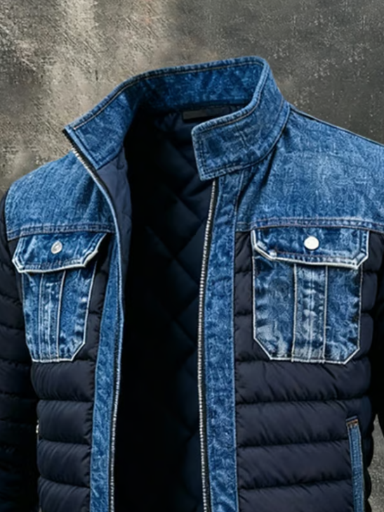 MAISON CLÉMENT PARIS™ | VESTE MATELASSÉE HYBRIDE EN DENIM