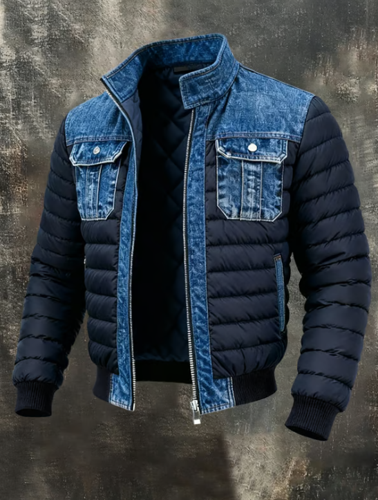 MAISON CLÉMENT PARIS™ | VESTE MATELASSÉE HYBRIDE EN DENIM