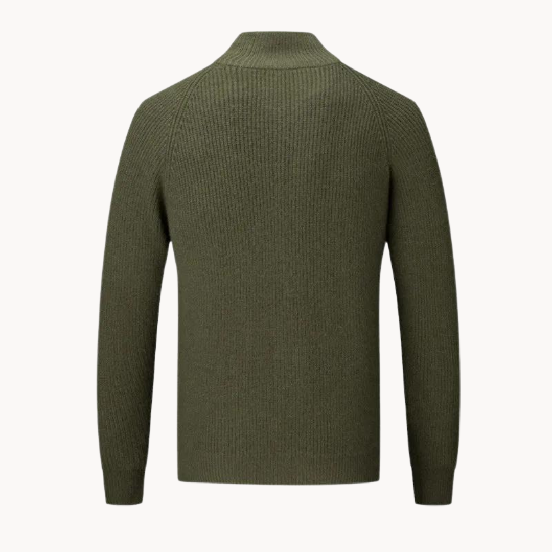 Gilet Old Money en Cachemire pour Homme – Gilet Chaud avec Fermeture Éclair Complète