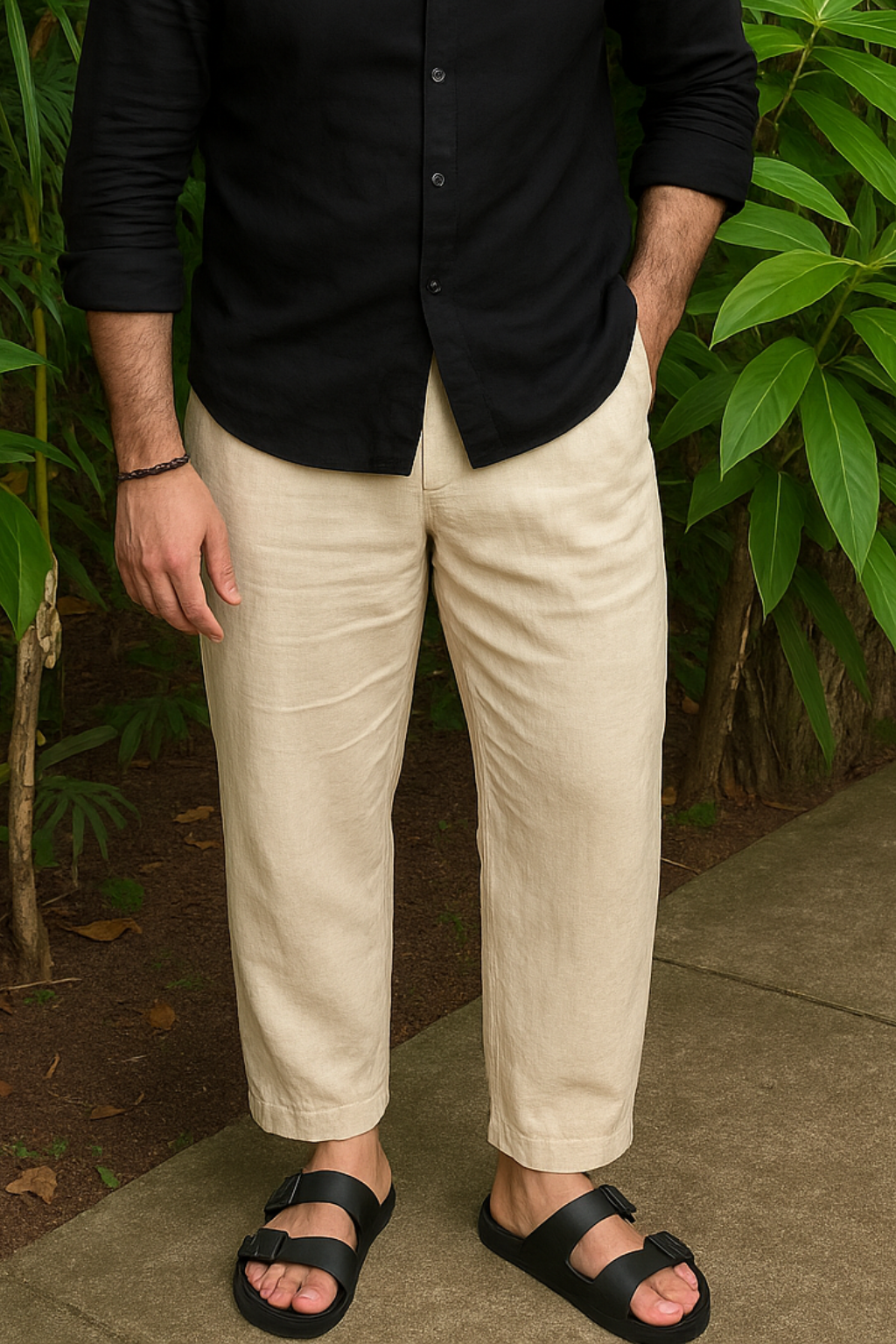 Rico – Pantalon en lin (coupe droite)