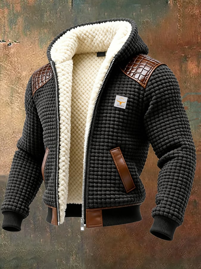 MAISON CLÉMENT PARIS™ | VESTE TEXTURÉE À DOUBLURE SHERPA