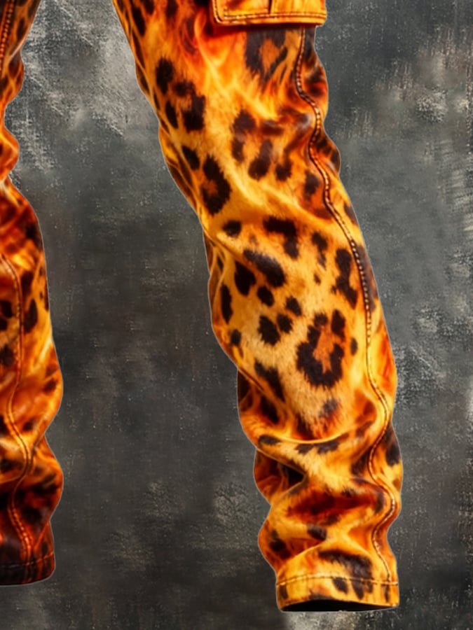 MAISON CLÉMENT PARIS™ | PANTALON CARGO IMPRIMÉ FLAMME